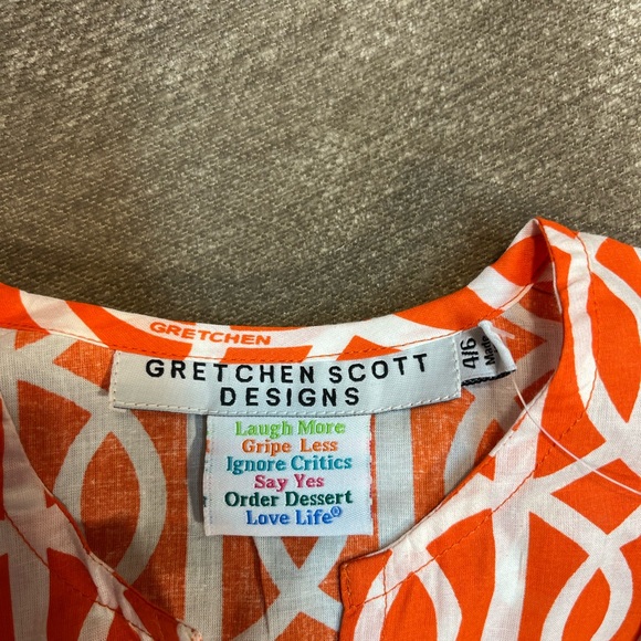 Gretchen Scott Kids Orange Tunic size 4/6 - Picture 5 of 9